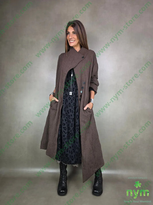 cappotto asimmetrico tessuti a maglia 63pl43co1ea CAPOSPALLA