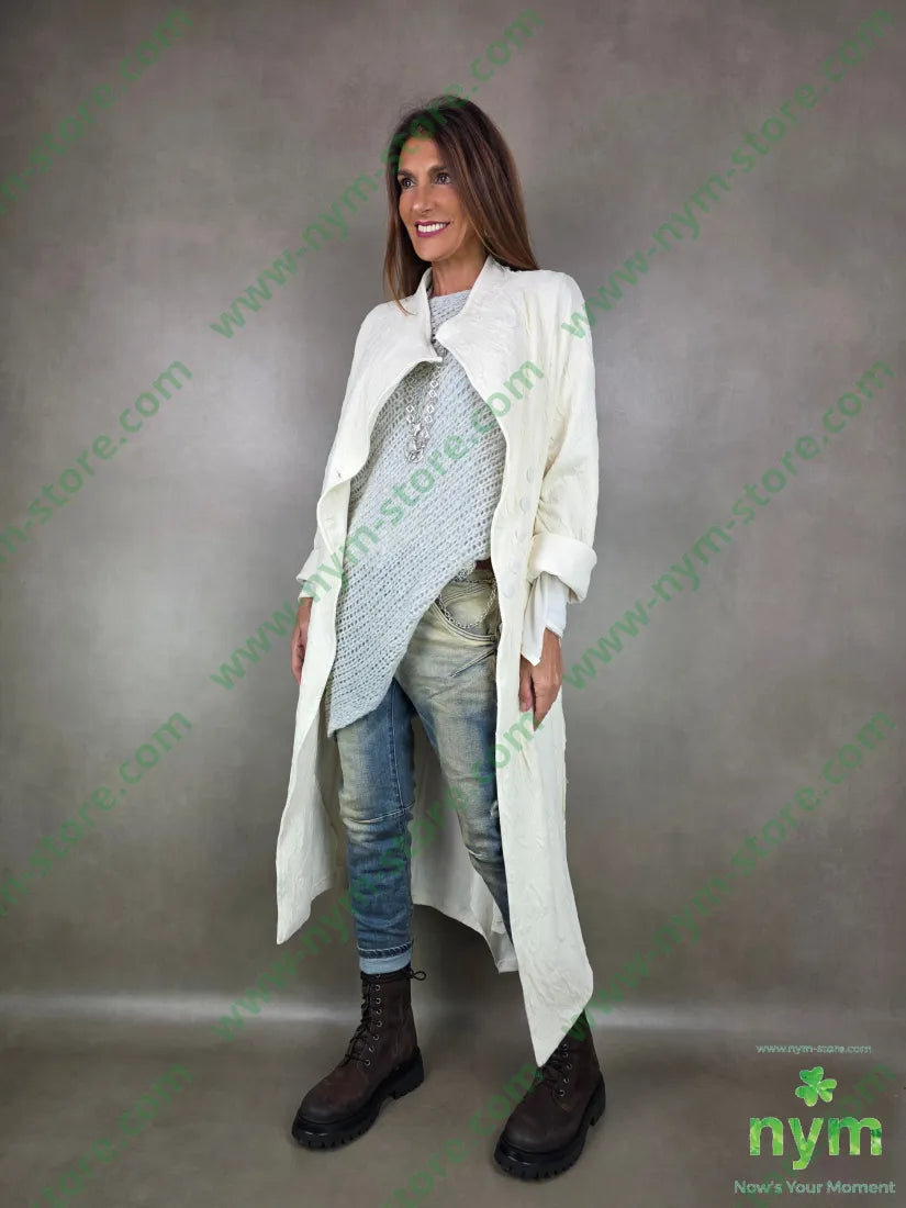 cappotto asimmetrico tessuti a maglia 63pl43co1ea CAPOSPALLA