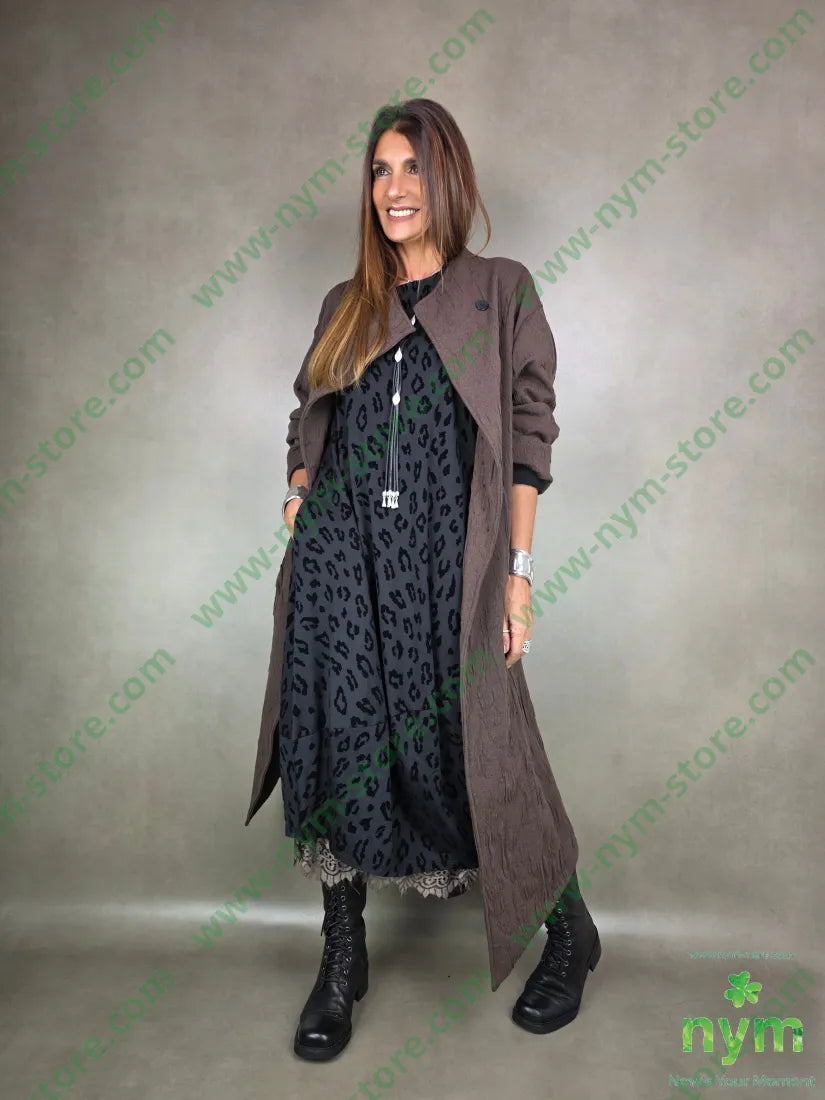 cappotto asimmetrico tessuti a maglia 63pl43co1ea CAPOSPALLA