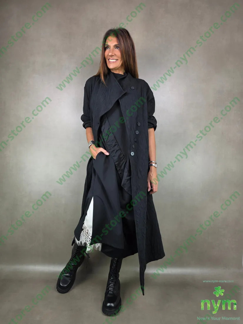 cappotto asimmetrico tessuti a maglia 63pl43co1ea CAPOSPALLA