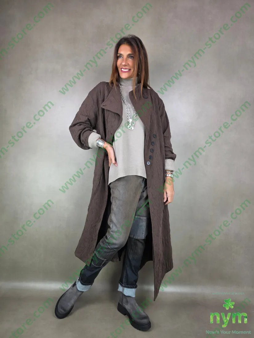 cappotto asimmetrico tessuti a maglia 63pl43co1ea CAPOSPALLA