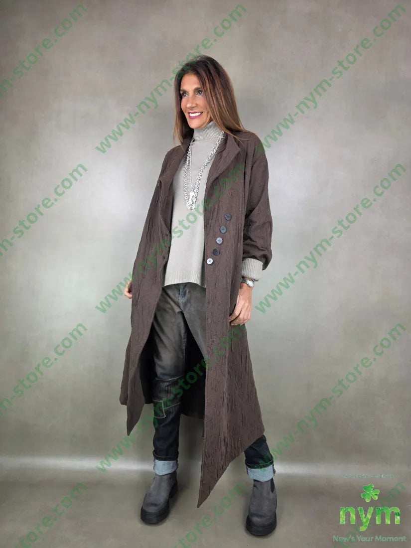 cappotto asimmetrico tessuti a maglia 63pl43co1ea CAPOSPALLA