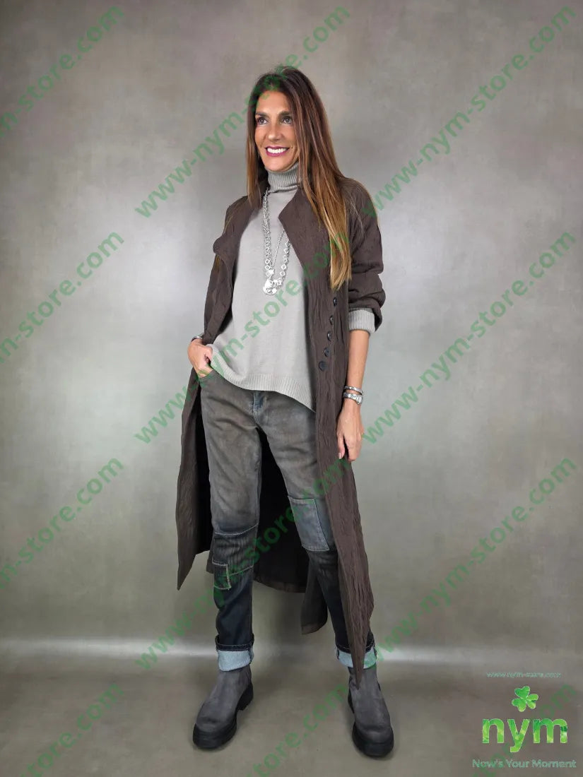 cappotto asimmetrico tessuti a maglia 63pl43co1ea CAPOSPALLA