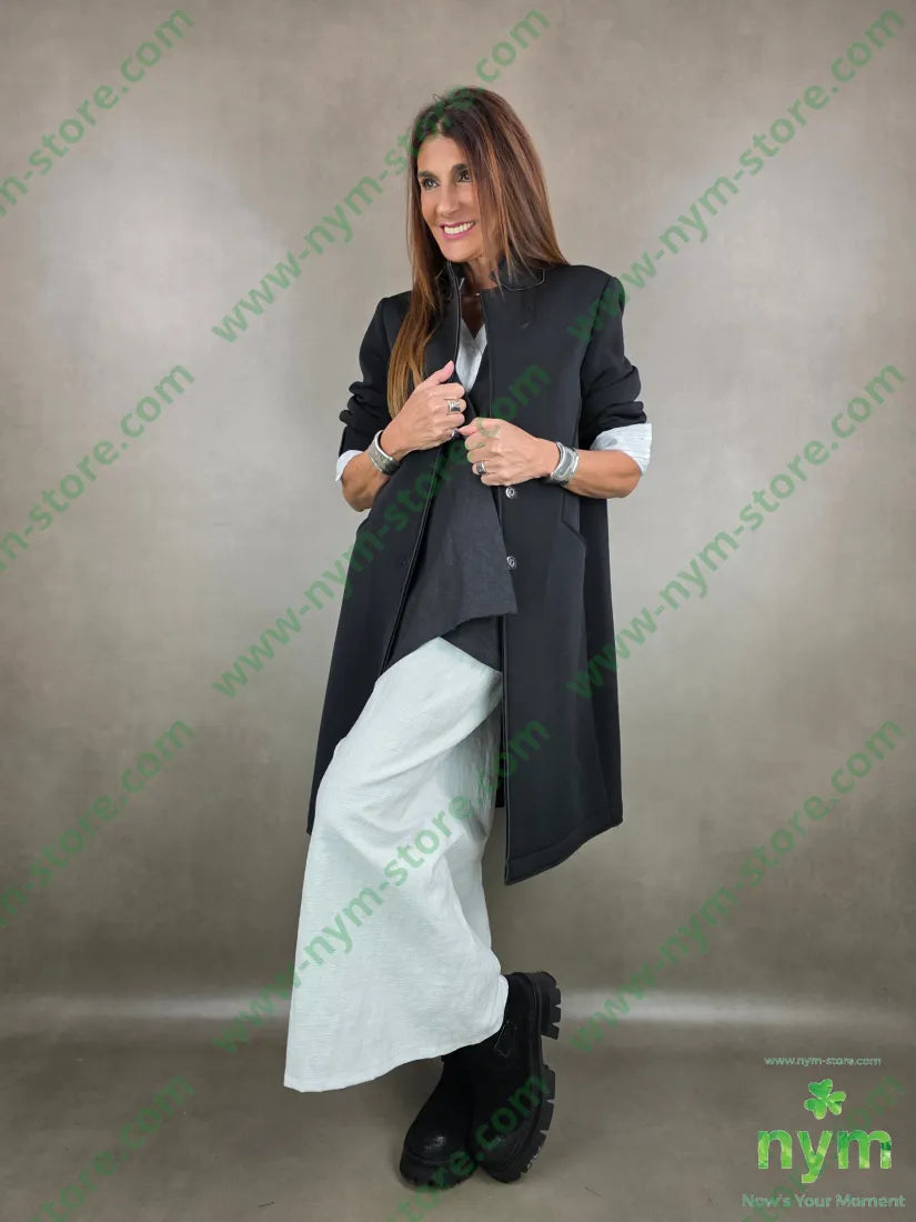 cappotto neoprene 95pl5ea U / NERO / PE26 CAPOSPALLA