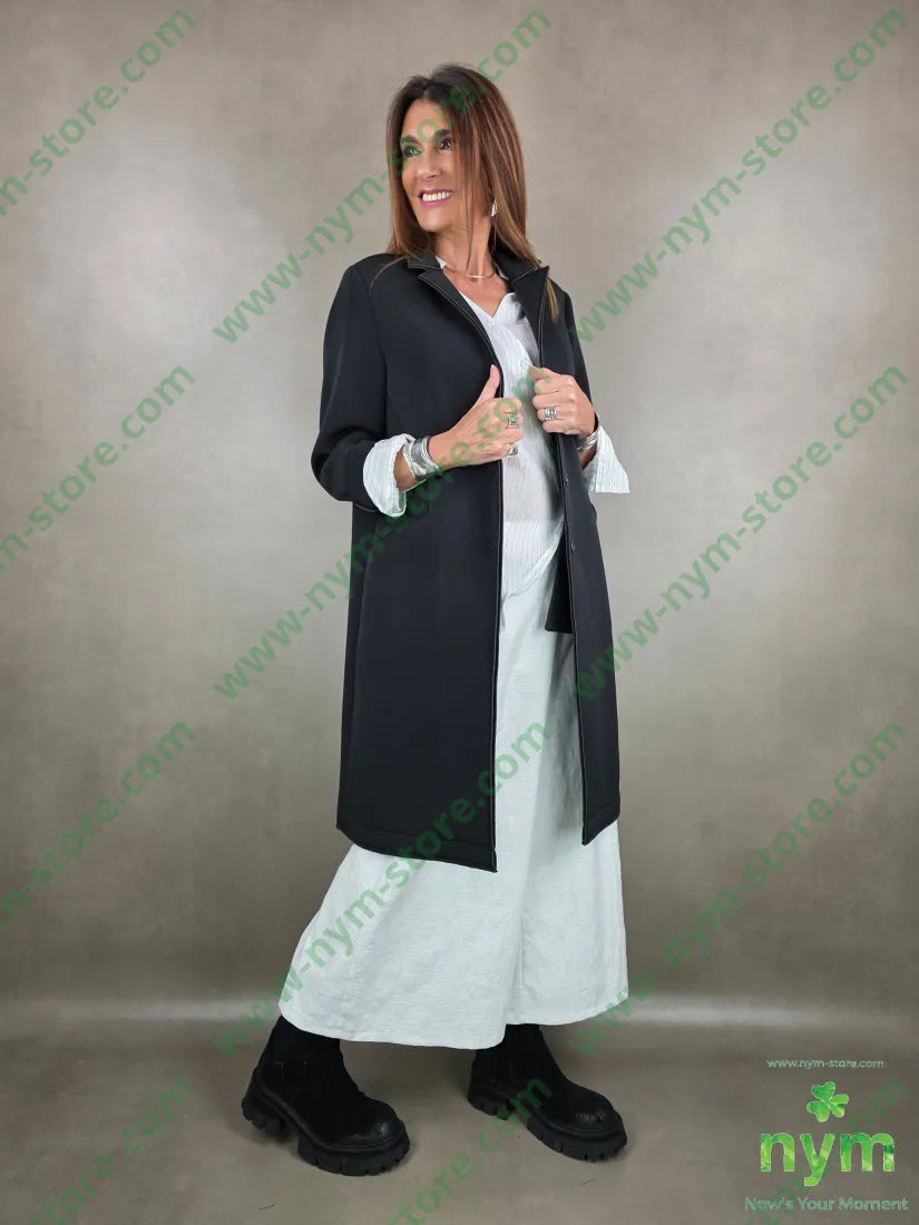 cappotto neoprene 95pl5ea U / NERO / PE26 CAPOSPALLA