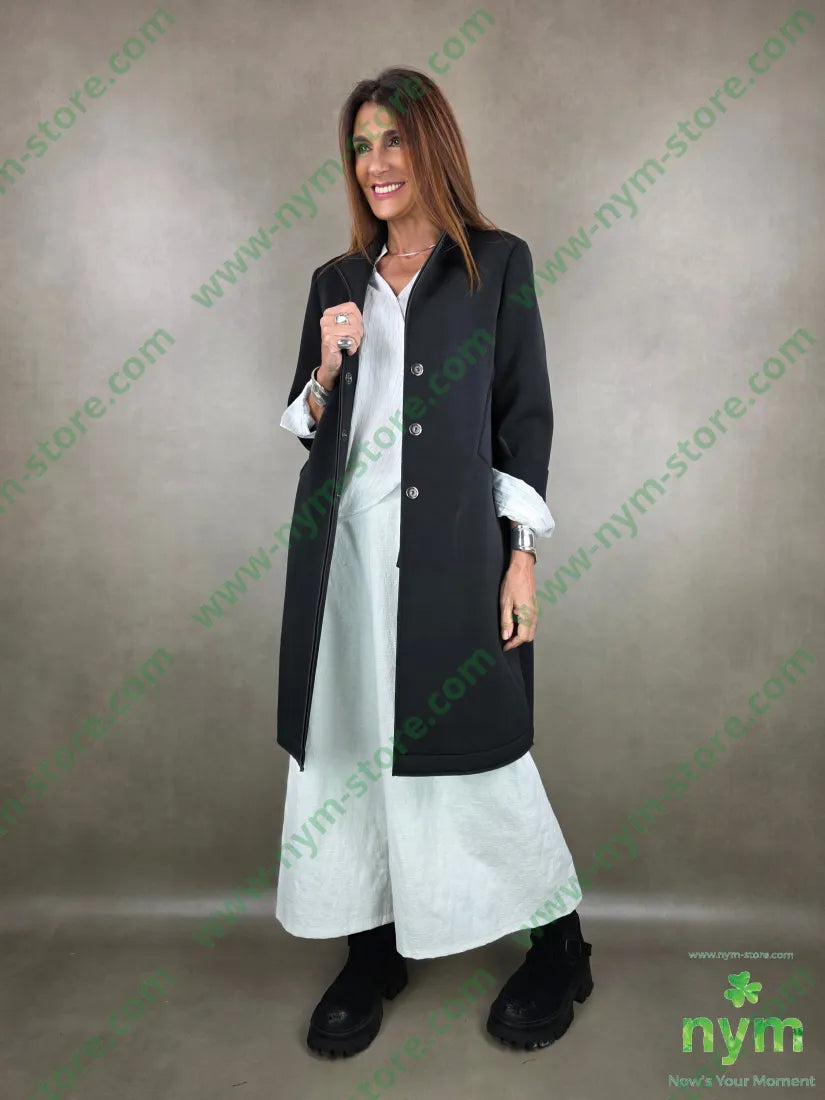 cappotto neoprene 95pl5ea U / NERO / PE26 CAPOSPALLA