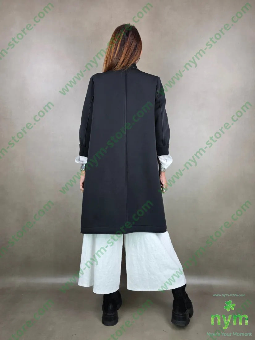 cappotto neoprene 95pl5ea U / NERO / PE26 CAPOSPALLA