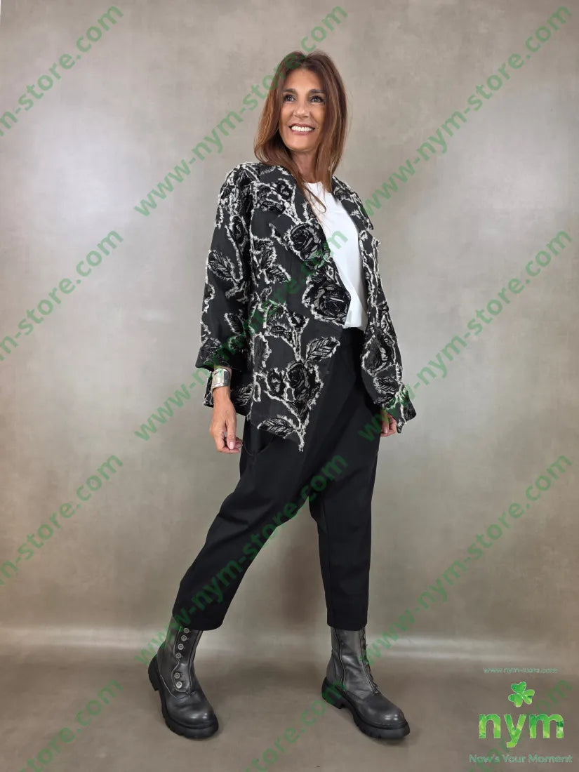 cappotto over ciniglia jacquard 70pl20ra10ny - U / NERO / AI26 - CAPOSPALLA