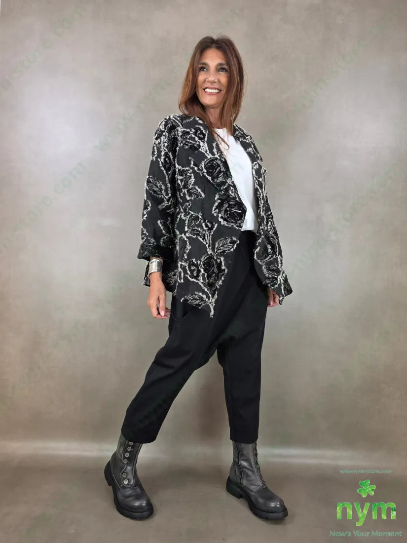 cappotto over ciniglia jacquard 70pl20ra10ny - U / NERO / AI26 - CAPOSPALLA