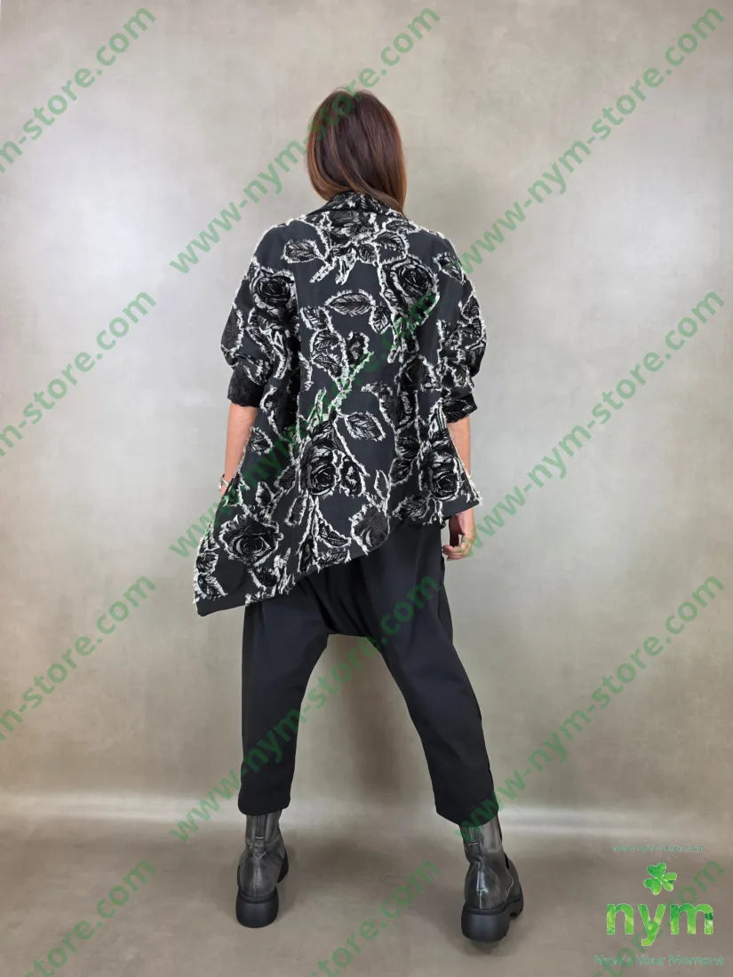 cappotto over ciniglia jacquard 70pl20ra10ny - U / NERO / AI26 - CAPOSPALLA