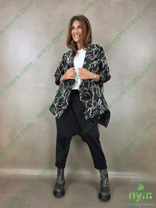 cappotto over ciniglia jacquard 70pl20ra10ny - U / NERO / AI26 - CAPOSPALLA