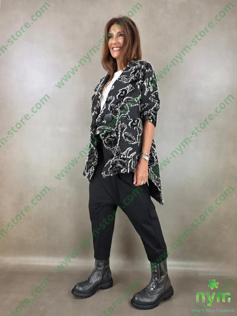 cappotto over ciniglia jacquard 70pl20ra10ny - U / NERO / AI26 - CAPOSPALLA