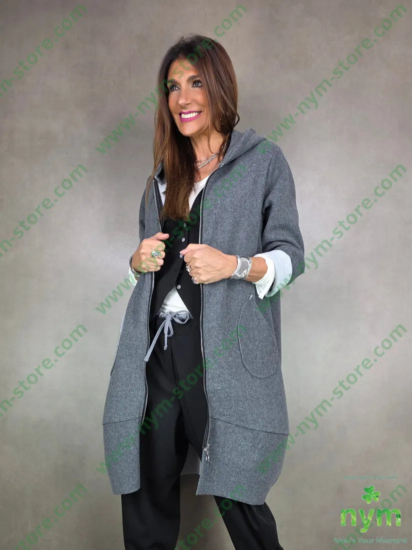 cappotto panno cappuccio 100pl U / GRIGIO C. / AI25 CAPOSPALLA