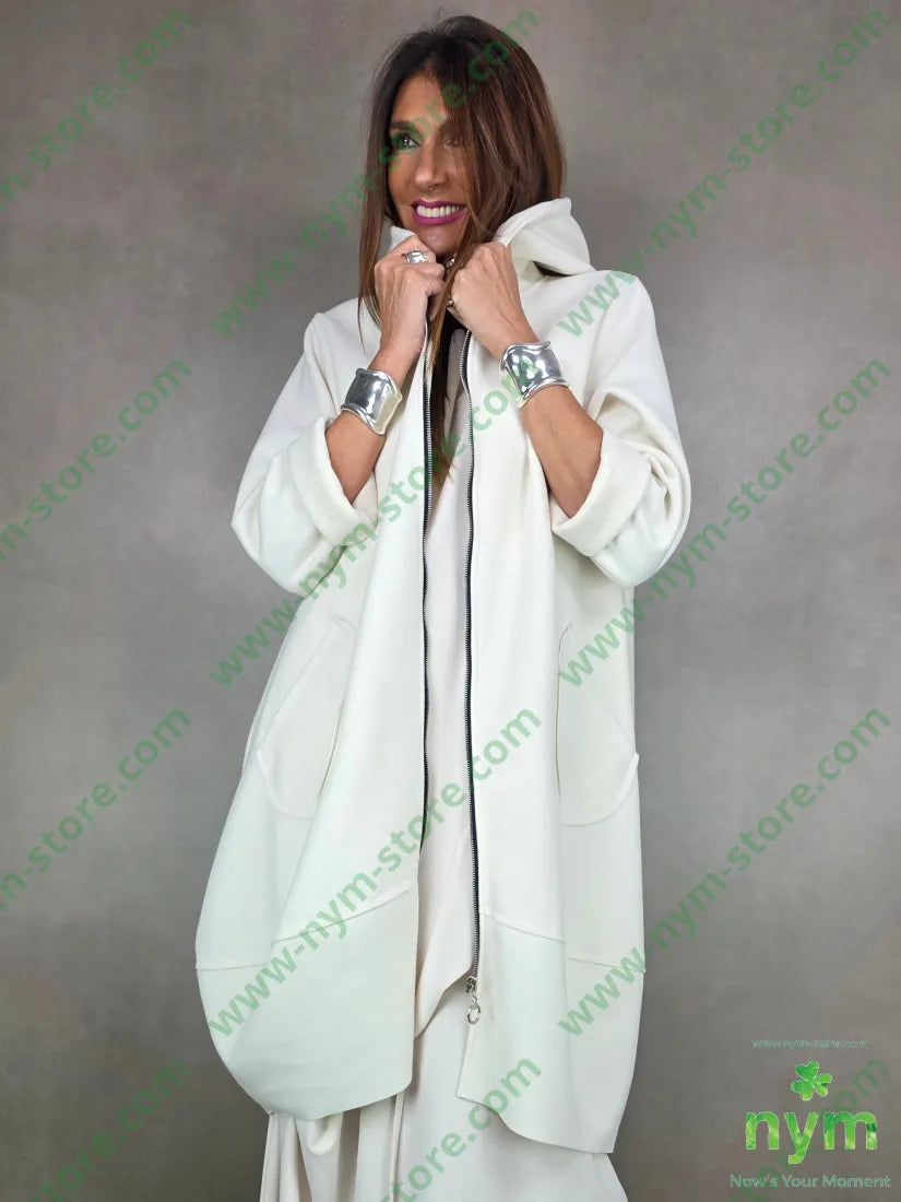 cappotto panno cappuccio 100pl U / PANNA / AI25 CAPOSPALLA