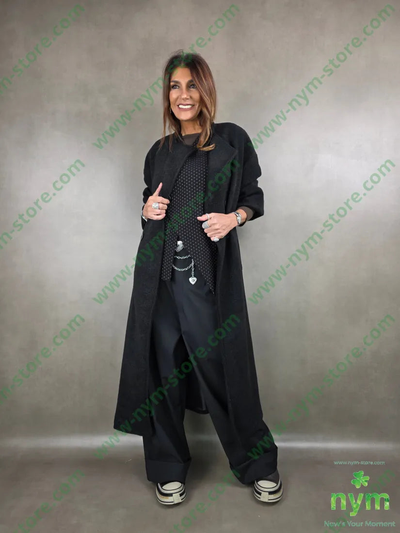 cappotto quattro bottoni 100pl U / NERO / AI25 CAPOSPALLA