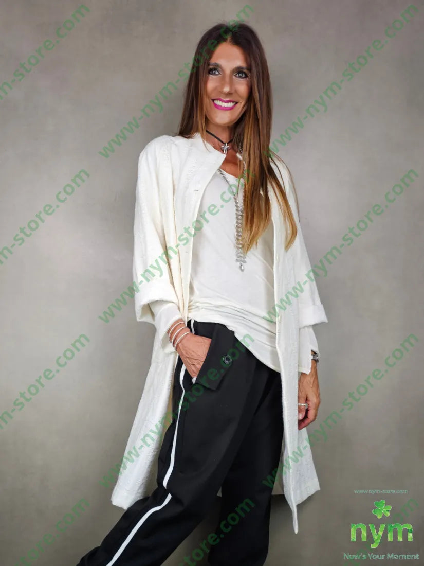 cappotto senza collo 68pl20co8wo U / PANNA / AI25 CAPOSPALLA