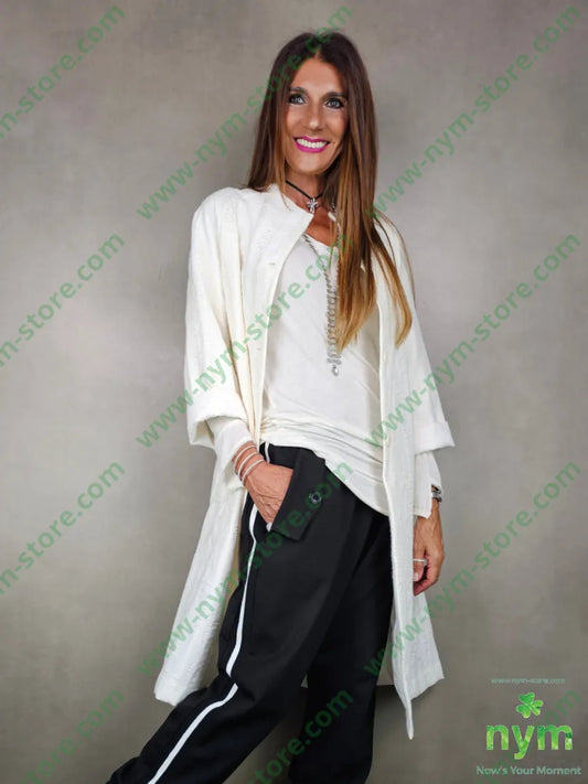 cappotto senza collo 68pl20co8wo U / PANNA / AI25 CAPOSPALLA