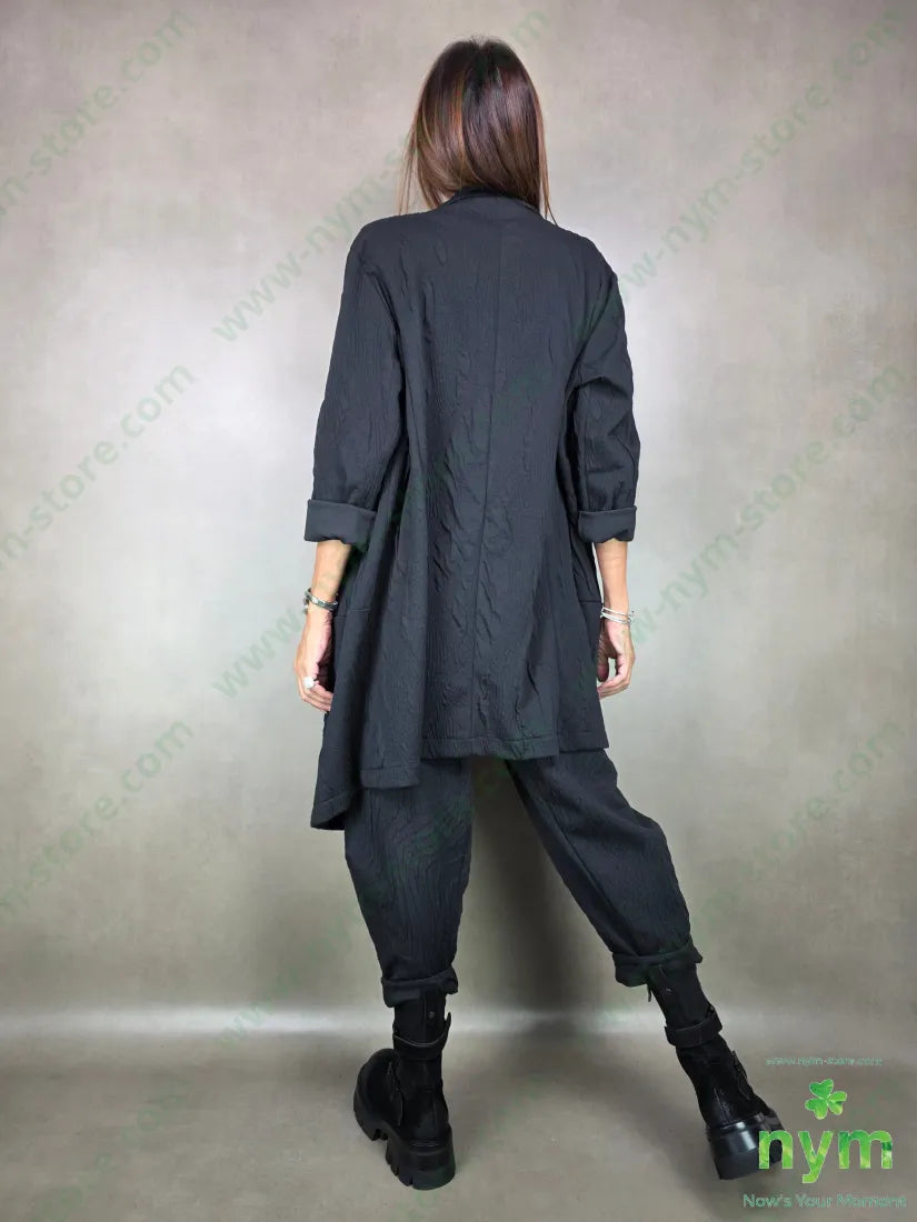 cappotto tessuto a maglia 53pl46co1ea U / NERO / AI25 CAPOSPALLA