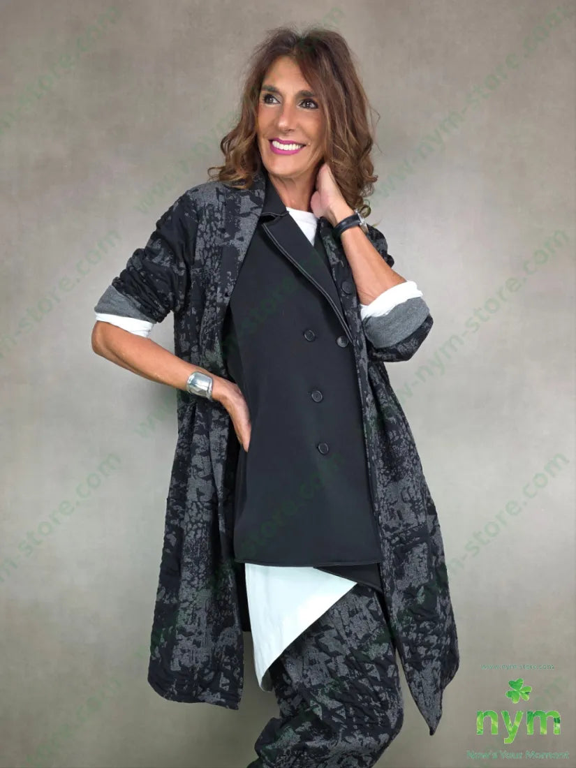 cappotto tessuto a maglia 53pl46co1ea U / ANTRACITE / AI25 CAPOSPALLA