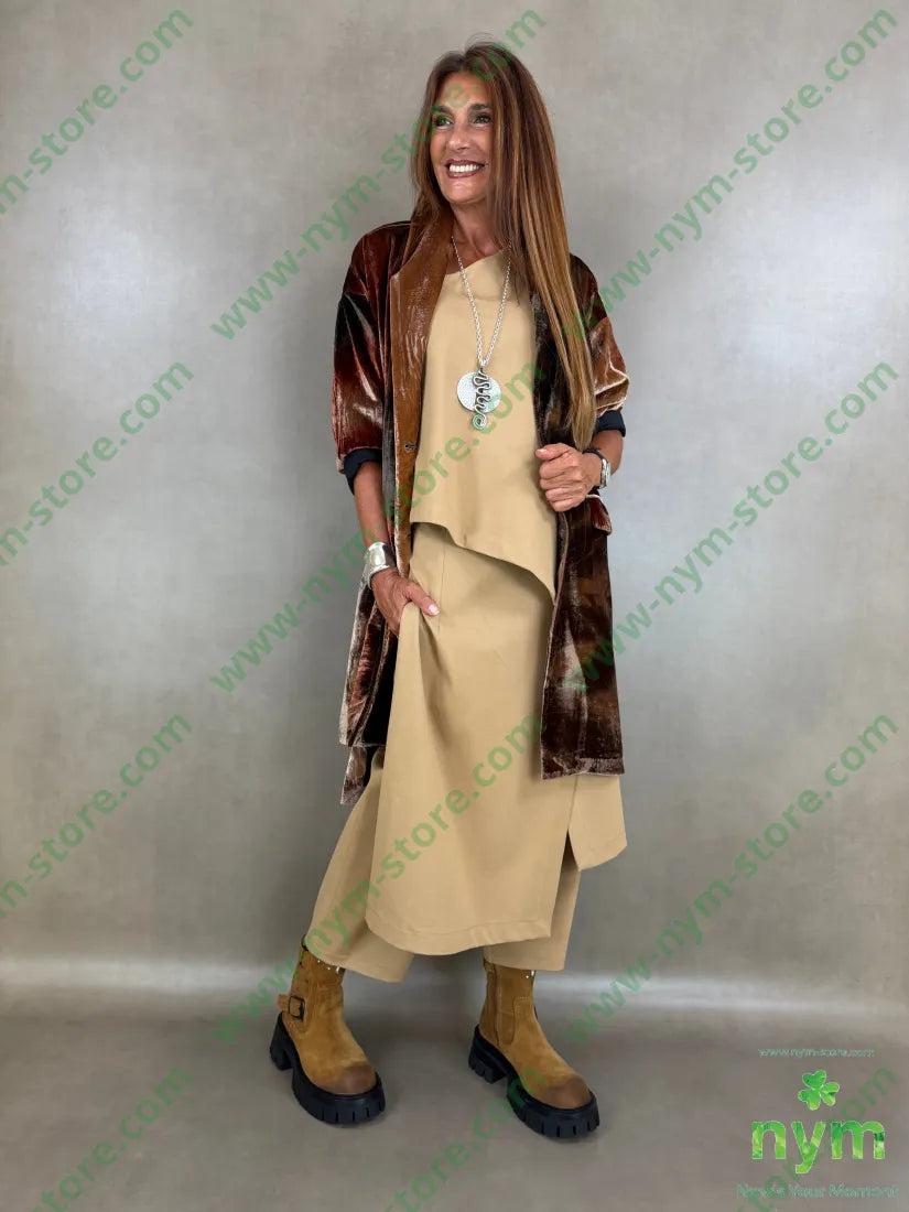 cappotto velluto due spacchi tie dye - CAPOSPALLA