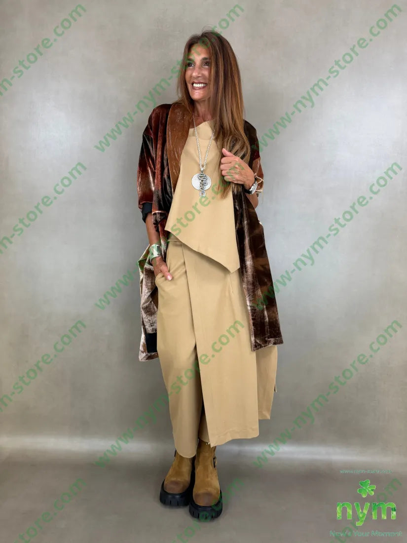 cappotto velluto due spacchi tie dye - CAPOSPALLA