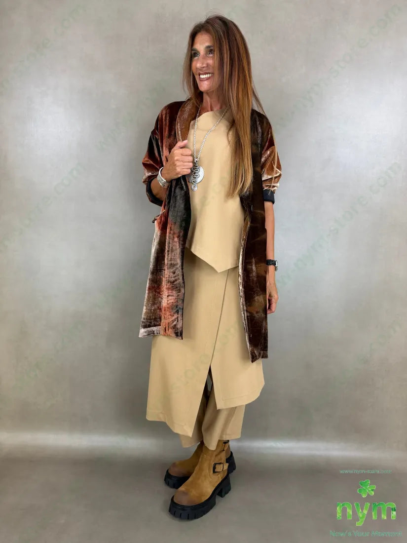 cappotto velluto due spacchi tie dye - CAPOSPALLA