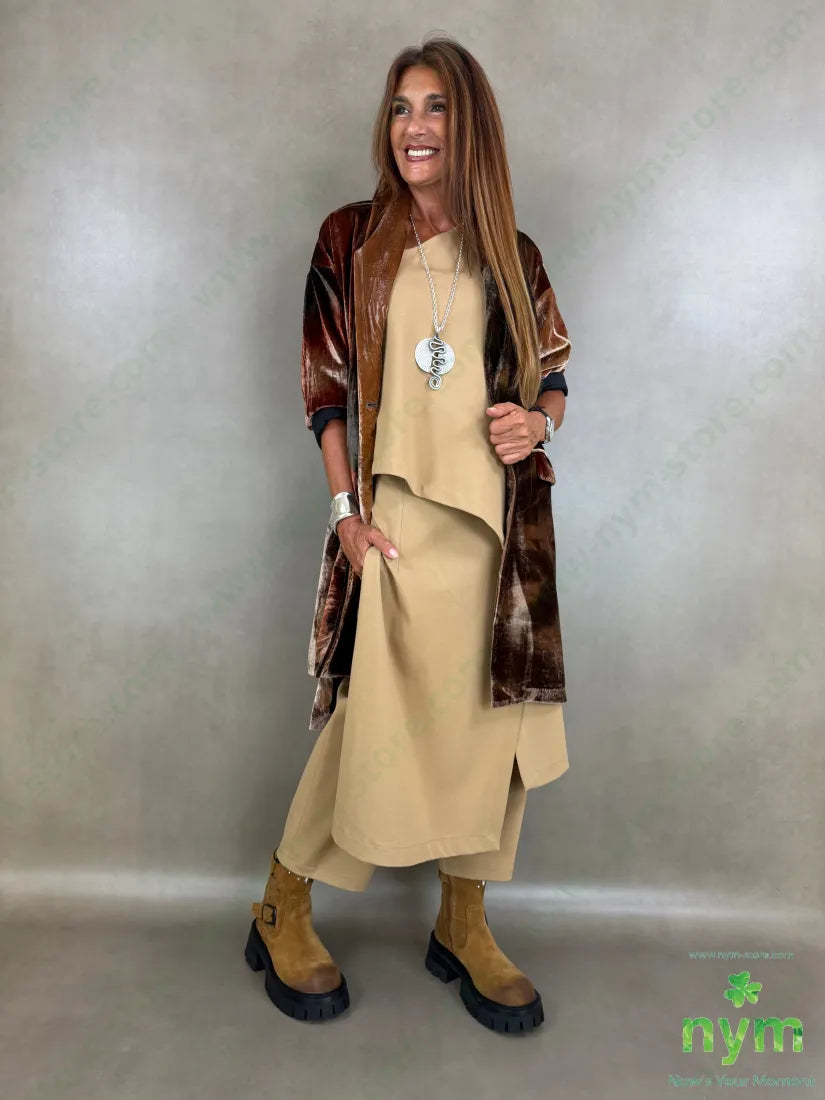 cappotto velluto due spacchi tie dye - CAPOSPALLA