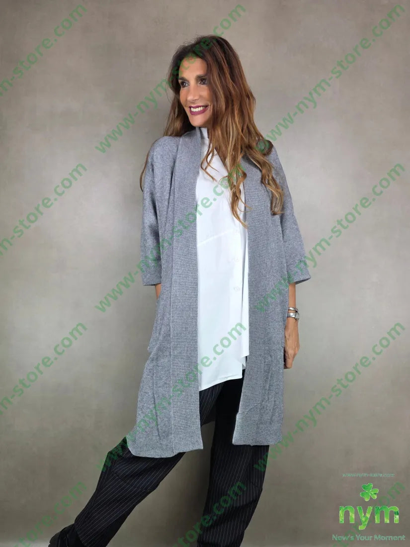 cardigan a kimono U / GRIGIO / AI25 CARDIGAN
