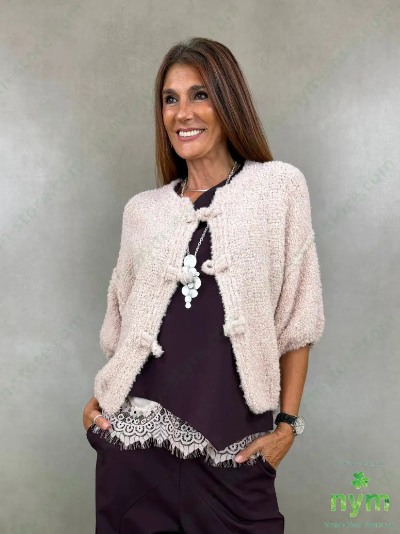 cardigan boucle mc alamaro 65ac17pl9vi9wo - CARDIGAN