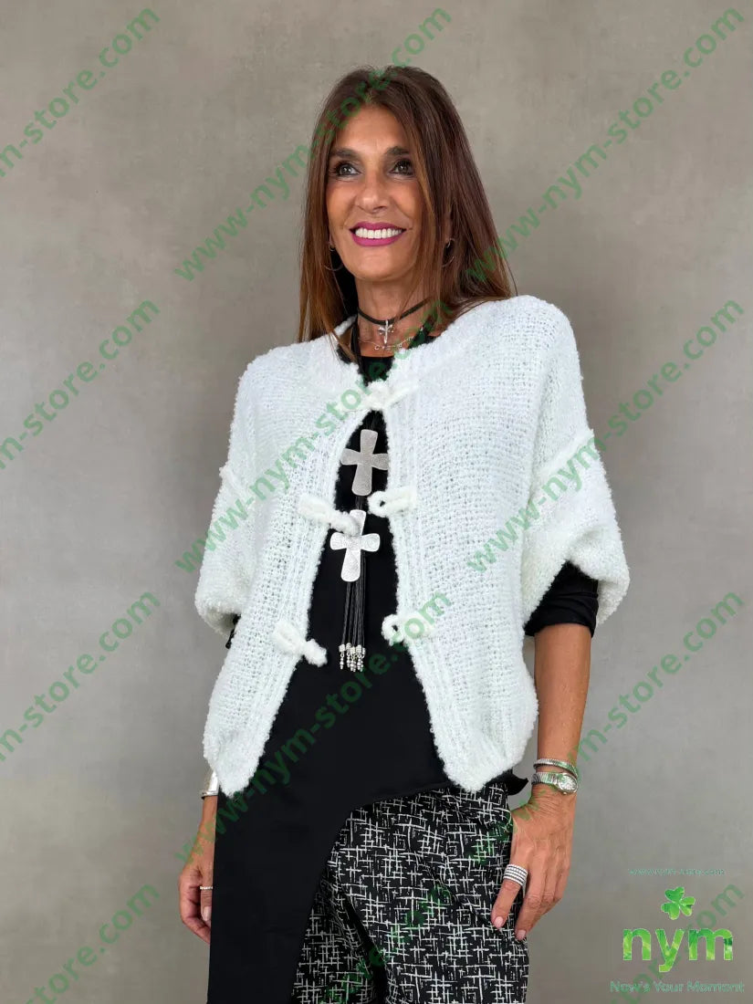 cardigan boucle mc alamaro 65ac17pl9vi9wo - U / BIANCO / AI26 - CARDIGAN