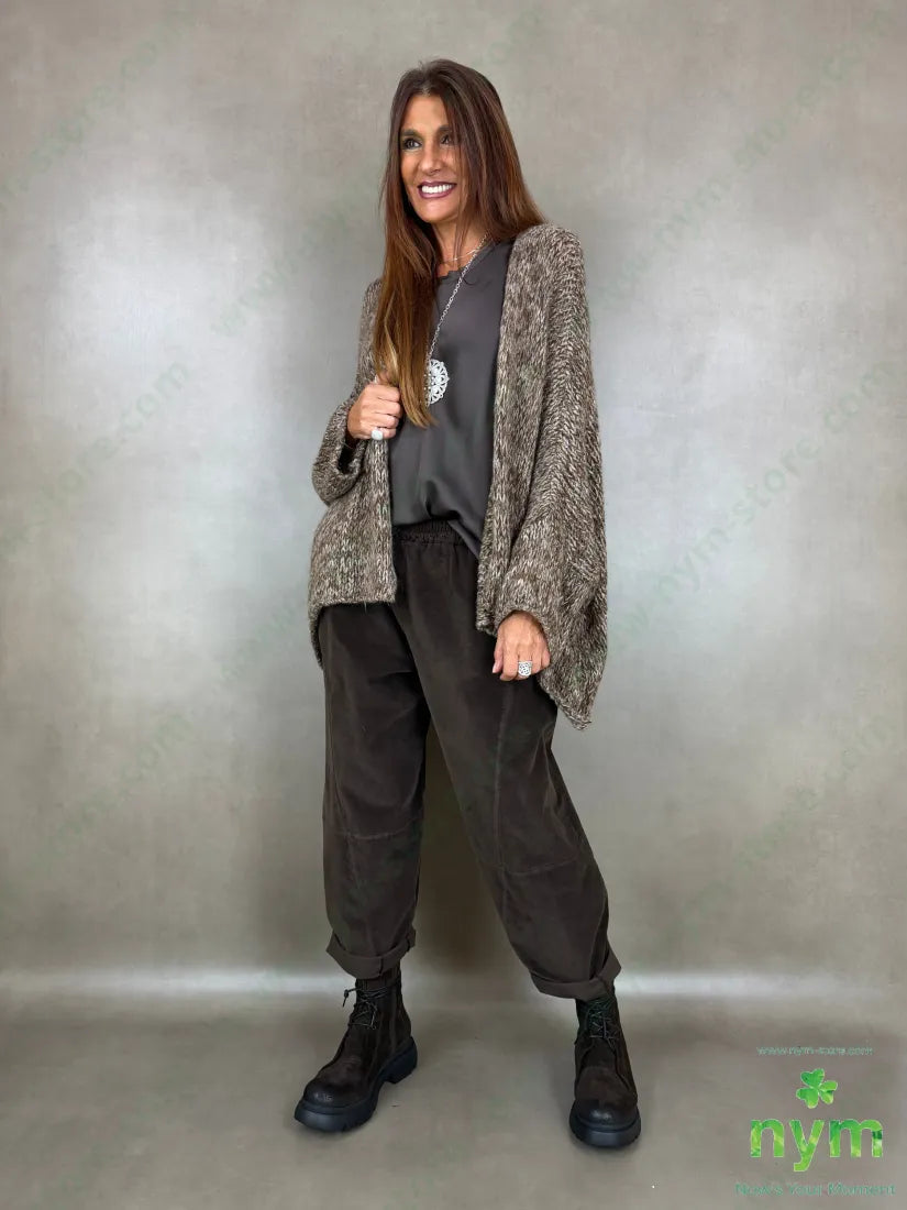Cardigan filato effetto tweed 38ac29pa14pl12wp7wo - CARDIGAN