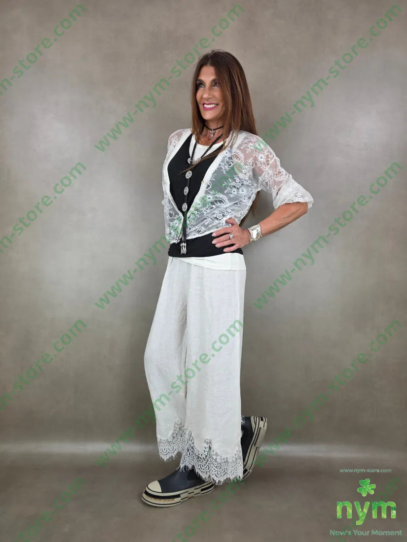 cardigan in pizzo corto 96pl4ea - CARDIGAN
