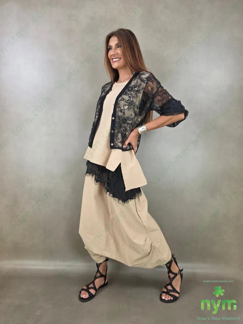 cardigan in pizzo corto 96pl4ea - CARDIGAN