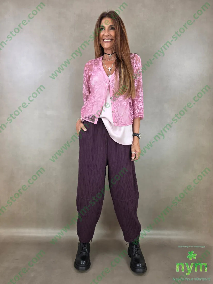 cardigan in pizzo corto 96pl4ea - CARDIGAN