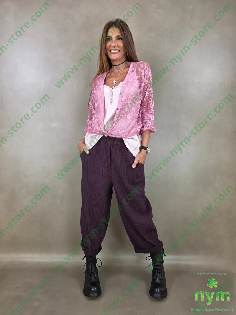 cardigan in pizzo corto 96pl4ea - CARDIGAN