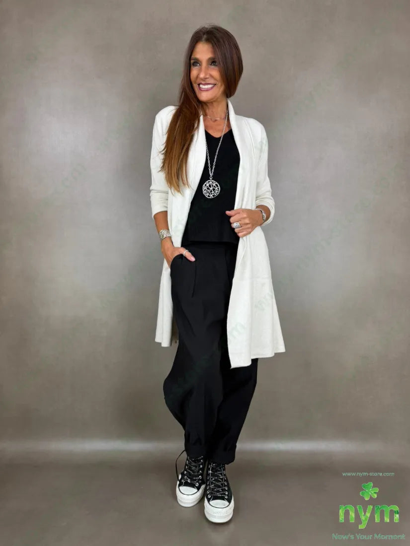 Cardigan liscio tasche laterali 50vi30pa20pl - CARDIGAN