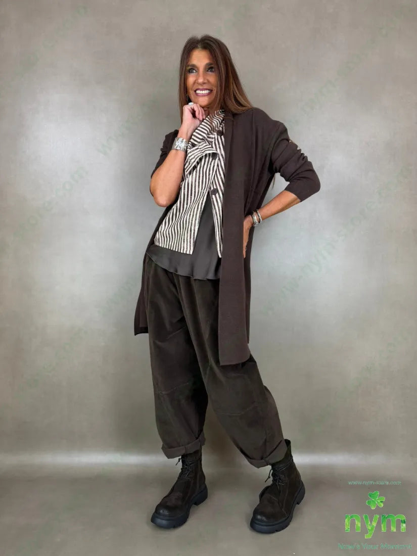 Cardigan liscio tasche laterali 50vi30pa20pl - CARDIGAN
