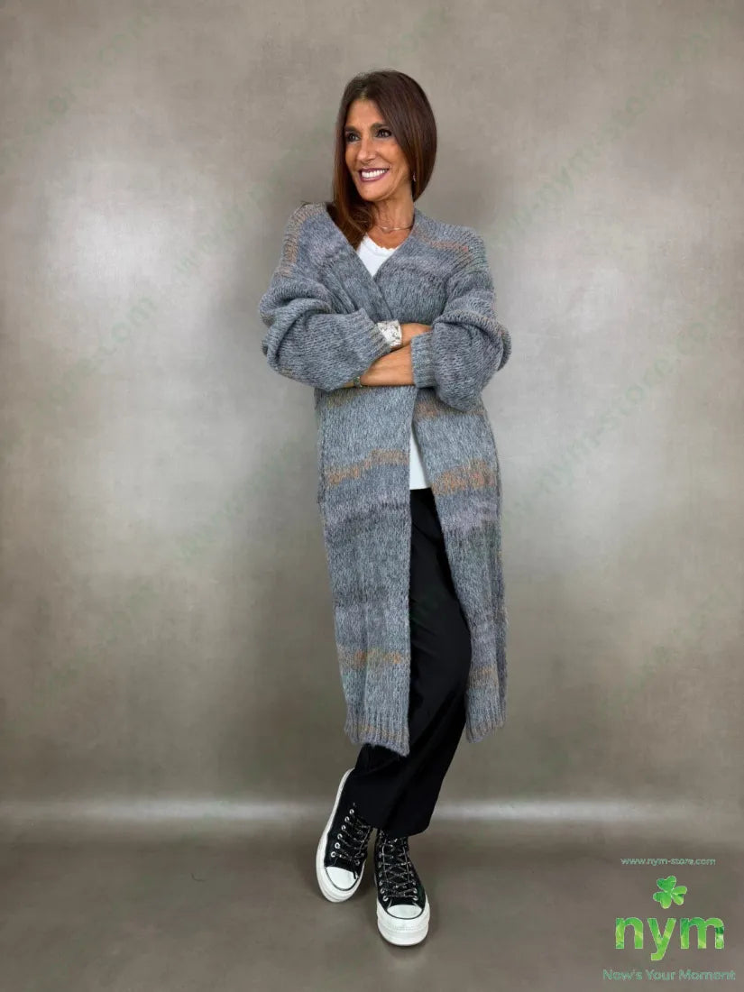 Cardigan lungo effetto tweed 57ac29pa7vi7wo - CARDIGAN