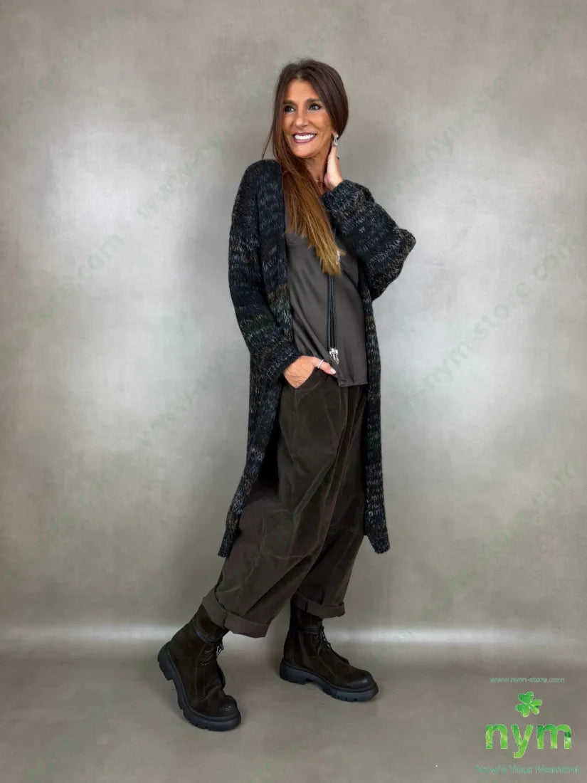 Cardigan lungo effetto tweed 57ac29pa7vi7wo - CARDIGAN