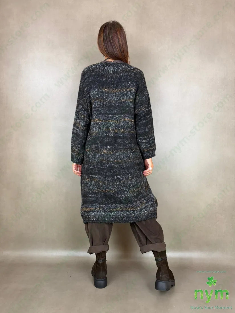 Cardigan lungo effetto tweed 57ac29pa7vi7wo - CARDIGAN