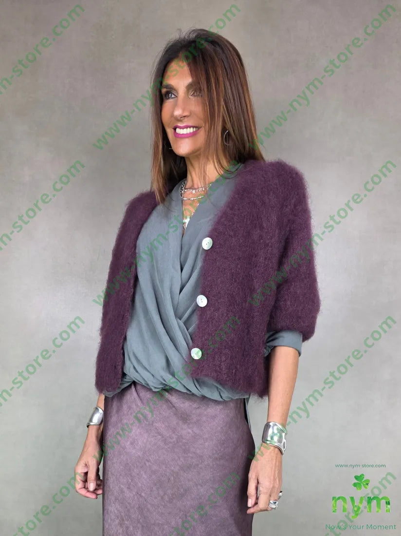 cardigan mohair manica 34 80wm17pa3ea U / BORDO / AI25 CARDIGAN