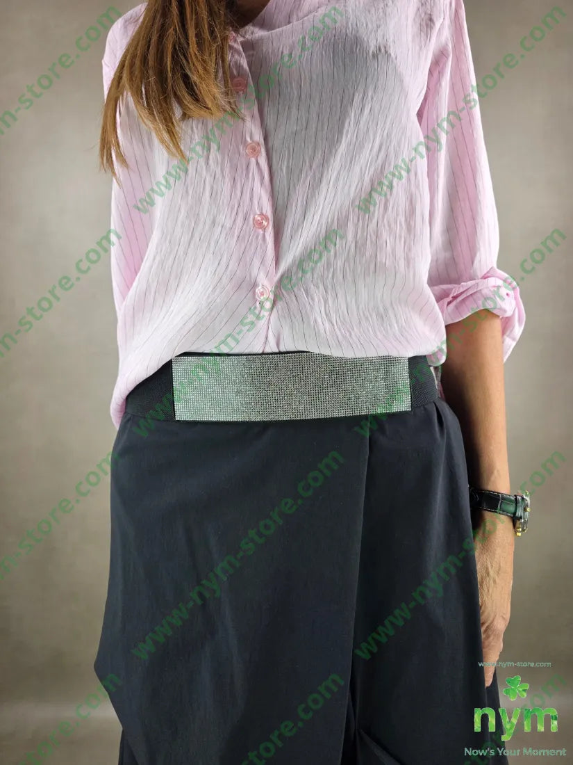 Cintura fibbia quadrata U / NERO / CONTINUATIVO CINTURA