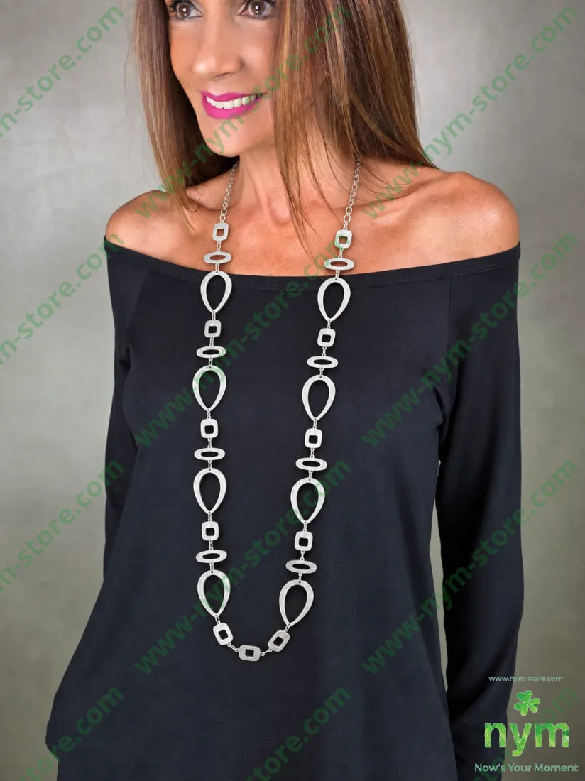 COLLANA718 - U / ARGENTO / CONTINUATIVO - BIJOUX