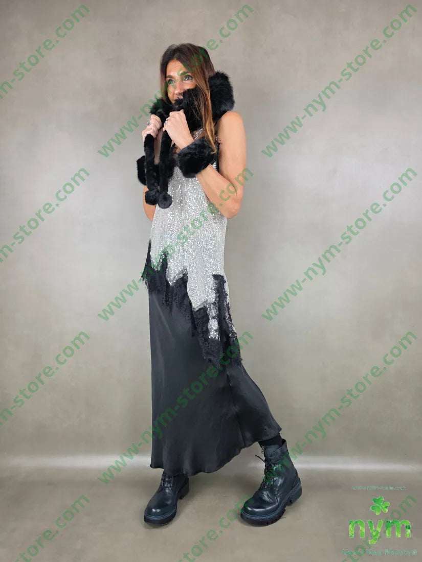 collo e polsini pelliccia 100pl U / NERO / AI25 ACCESSORI