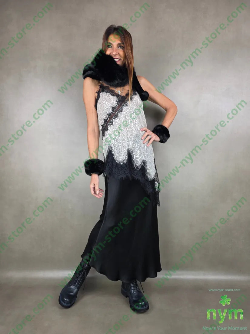 collo e polsini pelliccia 100pl U / NERO / AI25 ACCESSORI