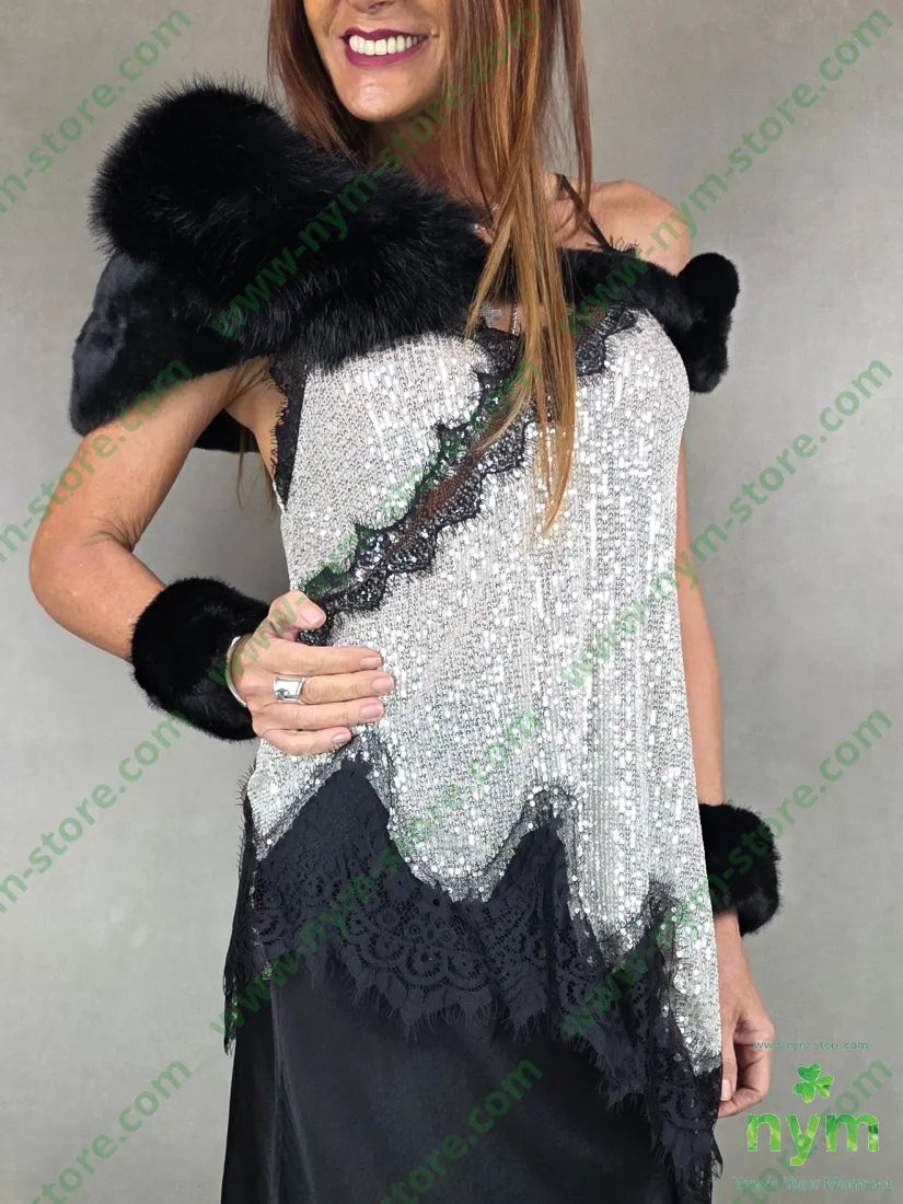 collo e polsini pelliccia 100pl U / NERO / AI25 ACCESSORI