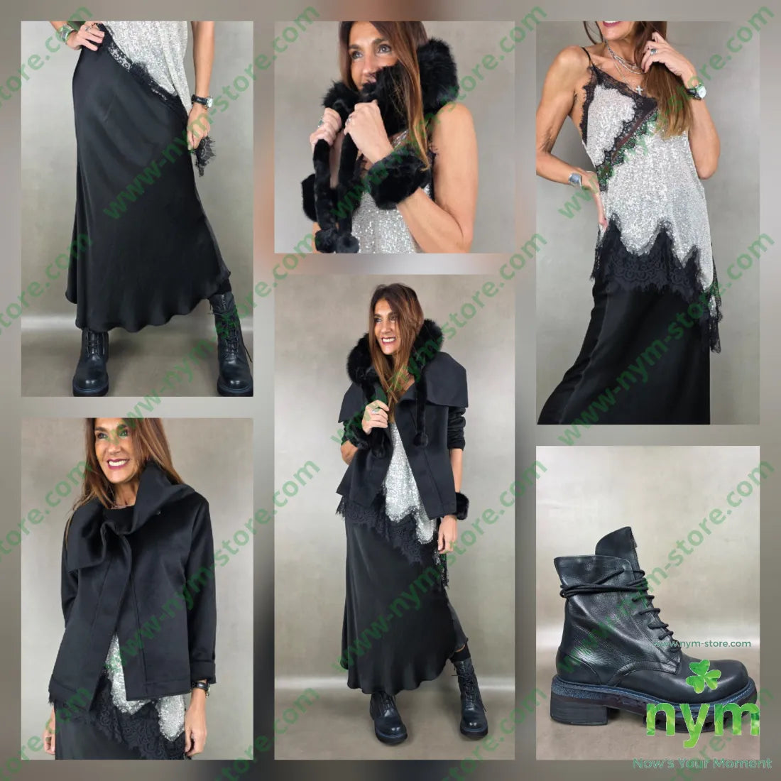 collo e polsini pelliccia 100pl U / NERO / AI25 ACCESSORI