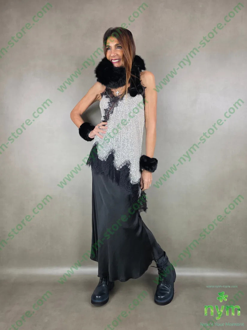 collo e polsini pelliccia 100pl U / NERO / AI25 ACCESSORI