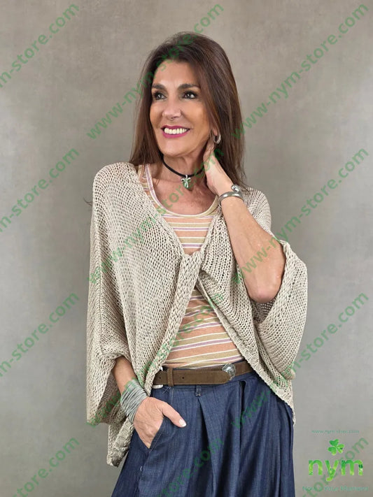 coprispalle con incrocio tricot 100pl - U / BEIGE / PE26 - MAGLIA