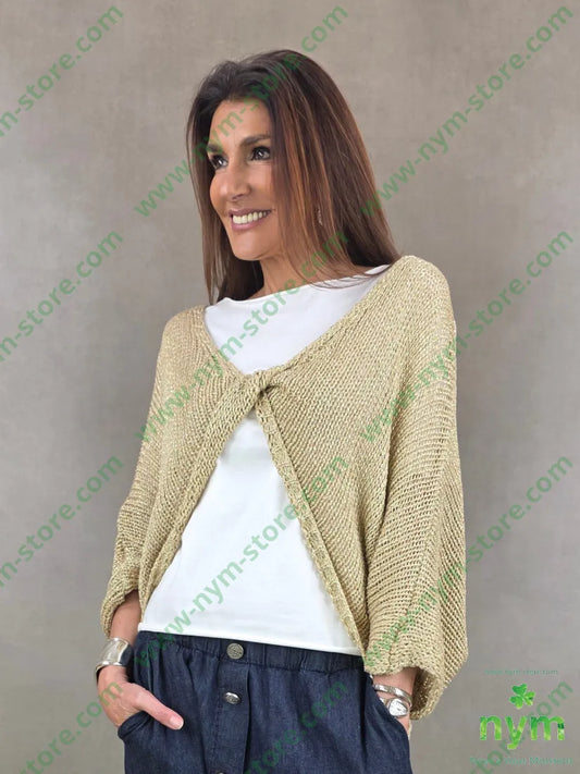 coprispalle con incrocio tricot 100pl - U / ORO / PE26 - MAGLIA